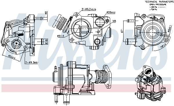 Zawór EGR do Citroena, 98424, NISSENS w ofercie sklepu e-autoparts.pl 