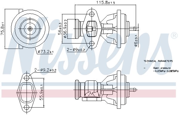 Zawór EGR do Mercedesa, 98439, NISSENS w ofercie sklepu e-autoparts.pl 