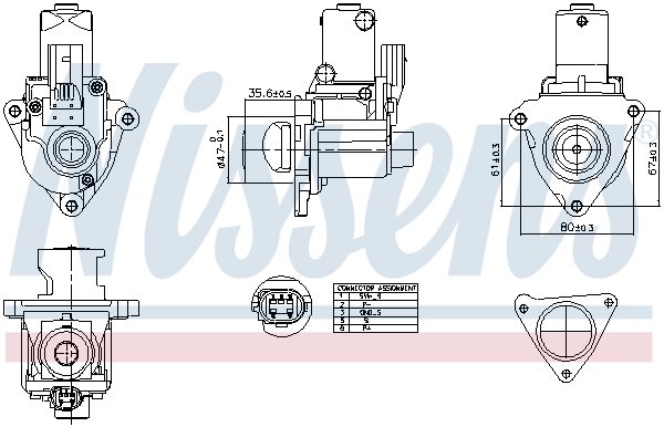 Zawór EGR do Kia, 98510, NISSENS w ofercie sklepu e-autoparts.pl 