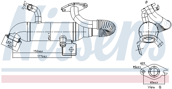 CHŁODNICA EGR FORD do Forda, 989408, NISSENS w ofercie sklepu e-autoparts.pl 