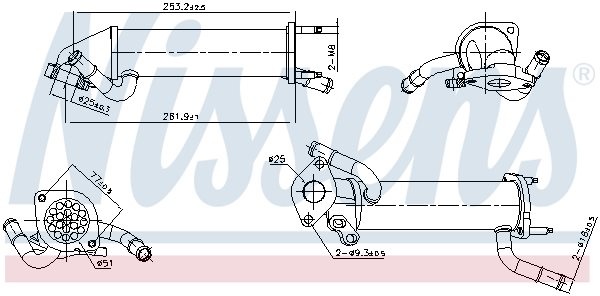 Chłodnica spalin  do Forda, 989449, NISSENS w ofercie sklepu e-autoparts.pl 