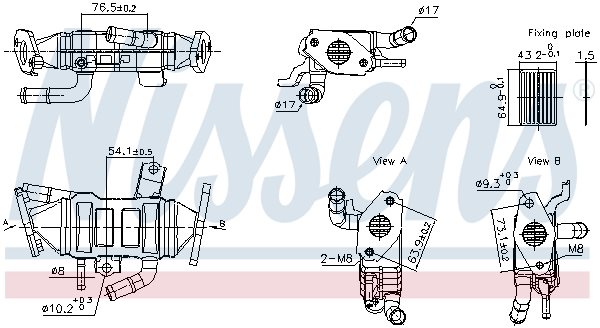 Chłodnica, recyrkulacja spalin do Suzuki, 989488, NISSENS w ofercie sklepu e-autoparts.pl 