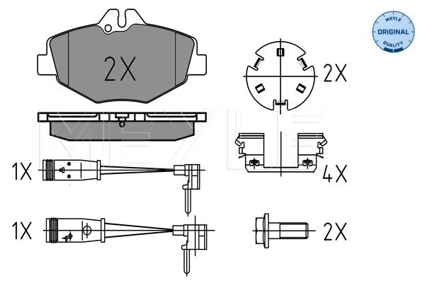 Klocki hamulcowe - komplet, MEYLE-ORIGINAL: True to OE. 025 237 4320/W MEYLE Products