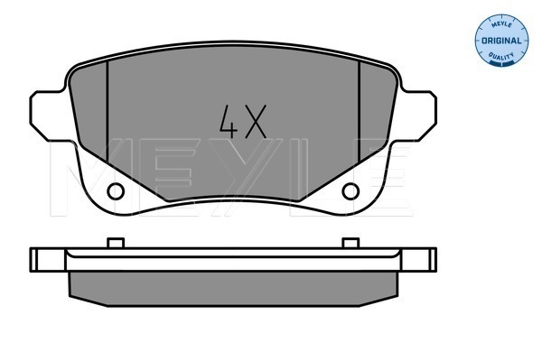 Klocki hamulcowe - komplet, MEYLE-ORIGINAL: True to OE. 025 248 2016 MEYLE Products