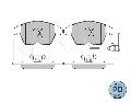 Klocki hamulcowe - komplet, MEYLE-PD: Advanced performance and design. do VW, 025 235 8720/PD, MEYLE Products w ofercie sklepu e-autoparts.pl 