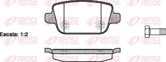 Klocki hamulcowe - komplet 1256.00 REMSA