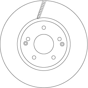 Tarcza hamulcowa DF6804 TRW