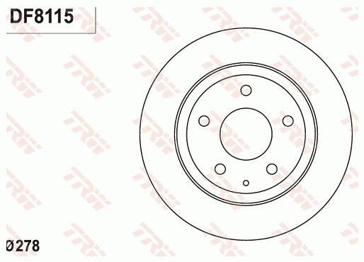 Tarcza hamulcowa DF8115 TRW