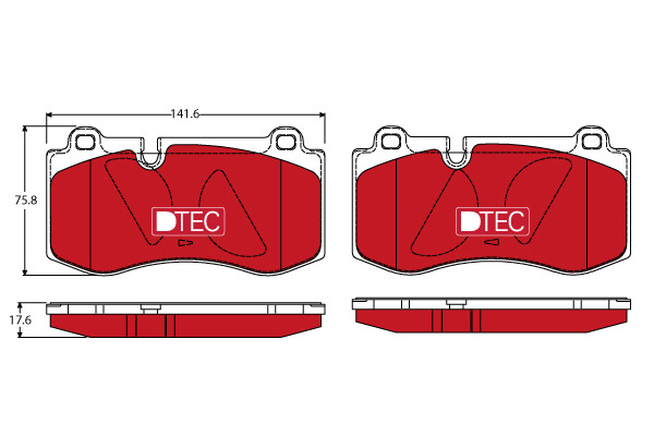 Klocki hamulcowe - komplet, DTEC COTEC GDB1733DTE TRW