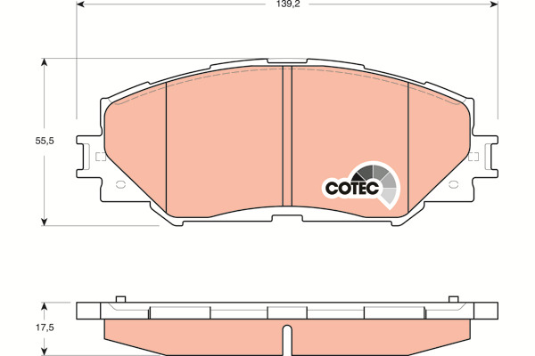 Klocki hamulcowe - komplet, COTEC GDB3425 TRW