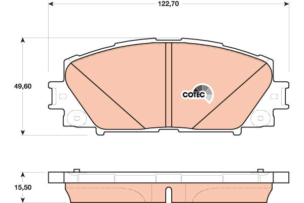 Klocki hamulcowe - komplet, COTEC GDB4173 TRW