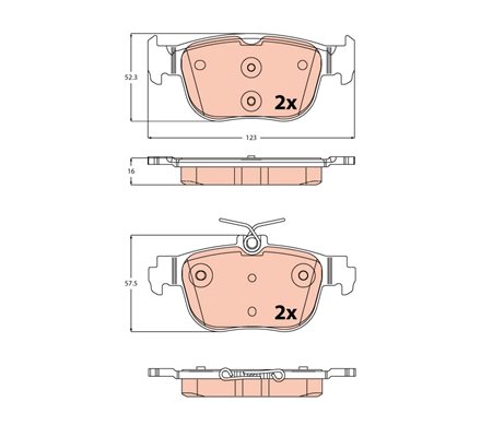 Klocki hamulcowe kpl. do VW, GDB2373, TRW w ofercie sklepu e-autoparts.pl 