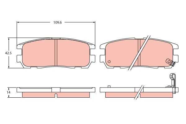 Klocki hamulcowe kpl. do Isuzu, GDB2452, TRW w ofercie sklepu e-autoparts.pl 