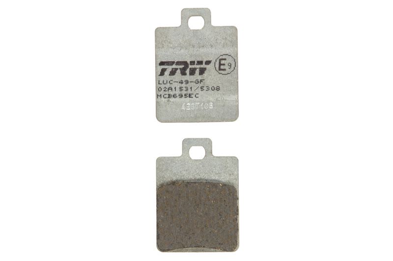Klocki hamulcowe - komplet, Organic Low Budget do Peugeota, MCB695EC, TRW w ofercie sklepu e-autoparts.pl 