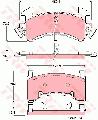 Klocki hamulcowe - komplet do Chevroleta, GDB1272, TRW w ofercie sklepu e-autoparts.pl 