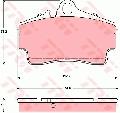 Klocki hamulcowe - komplet do Porsche, GDB1395, TRW w ofercie sklepu e-autoparts.pl 