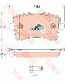 Klocki hamulcowe - komplet, COTEC do Audi, GDB1765, TRW w ofercie sklepu e-autoparts.pl 