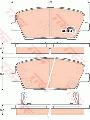 Klocki hamulcowe - komplet, COTEC do Kia, GDB3499, TRW w ofercie sklepu e-autoparts.pl 