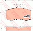 Klocki hamulcowe - komplet, COTEC do Lady, GDB469, TRW w ofercie sklepu e-autoparts.pl 