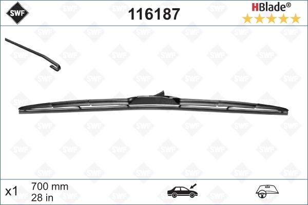 Pióro wycieraczki, DAS ORIGINAL HBLADE 116187 SWF