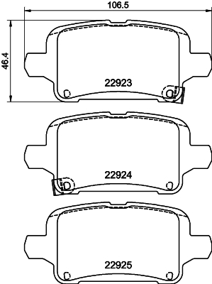 Klocki hamulcowe - komplet 8DB 355 037-721 HELLA