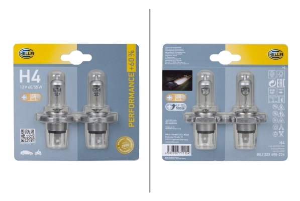 Żarówka, PERFORMANCE UP TO 60% 8GJ 223 498-224 HELLA