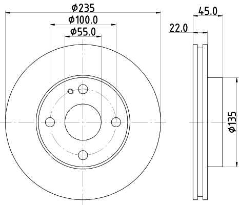 Tarcza hamulcowa 8DD 355 104-151 HELLA