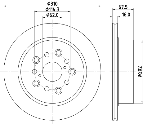 Tarcza hamulcowa, PRO 8DD 355 122-231 HELLA