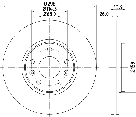 Tarcza hamulcowa, PRO 8DD 355 116-161 HELLA