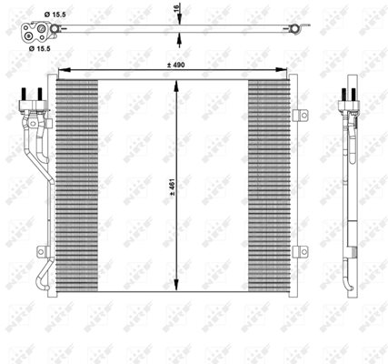 Skraplacz klimatyzacji do Jeepa, 350129, NRF w ofercie sklepu e-autoparts.pl 