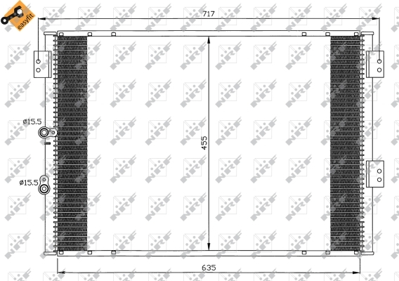 Chłodnica klimatyzacji - skraplacz, EASY FIT 35461 NRF