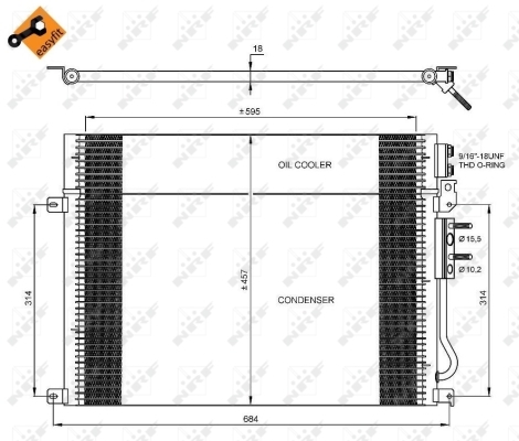 Chłodnica klimatyzacji - skraplacz, EASY FIT 35920 NRF