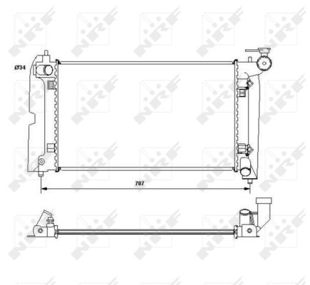 Chłodnica, układ chłodzenia silnika, EASY FIT 53396 NRF