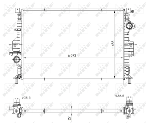 Chłodnica, układ chłodzenia silnika, EASY FIT 53812 NRF