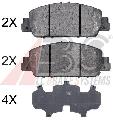 Klocki hamulcowe - komplet do Hondy, 35014, A.B.S. w ofercie sklepu e-autoparts.pl 