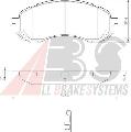 Klocki hamulcowe - komplet do Subaru, 37443, A.B.S. w ofercie sklepu e-autoparts.pl 