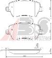 Klocki hamulcowe - komplet do Suzuki, 37478, A.B.S. w ofercie sklepu e-autoparts.pl 