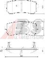 Klocki hamulcowe - komplet do Hyundia, 37533, A.B.S. w ofercie sklepu e-autoparts.pl 