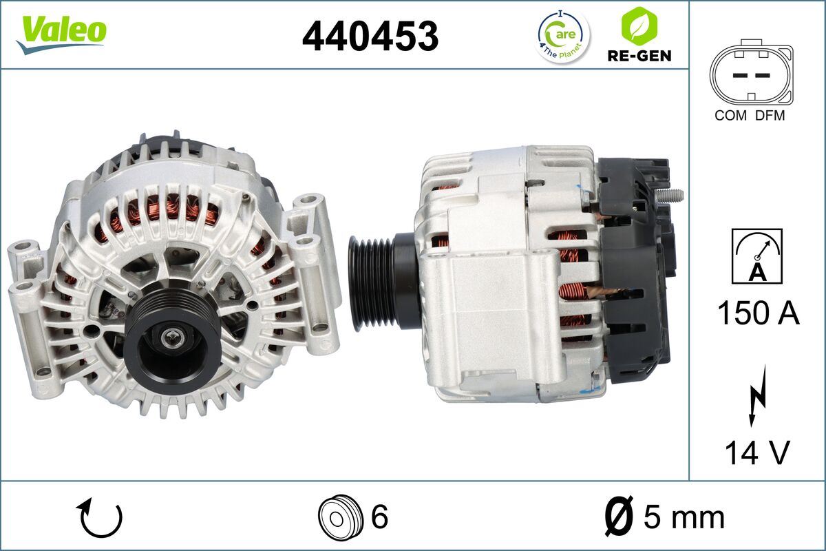 Alternator, VALEO RE-GEN REMANUFACTURED do Mercedesa, 440453, VALEO w ofercie sklepu e-autoparts.pl 