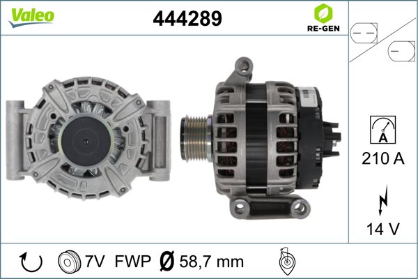 Alternator, VALEO RE-GEN REMANUFACTURED do Forda, 444289, VALEO w ofercie sklepu e-autoparts.pl 