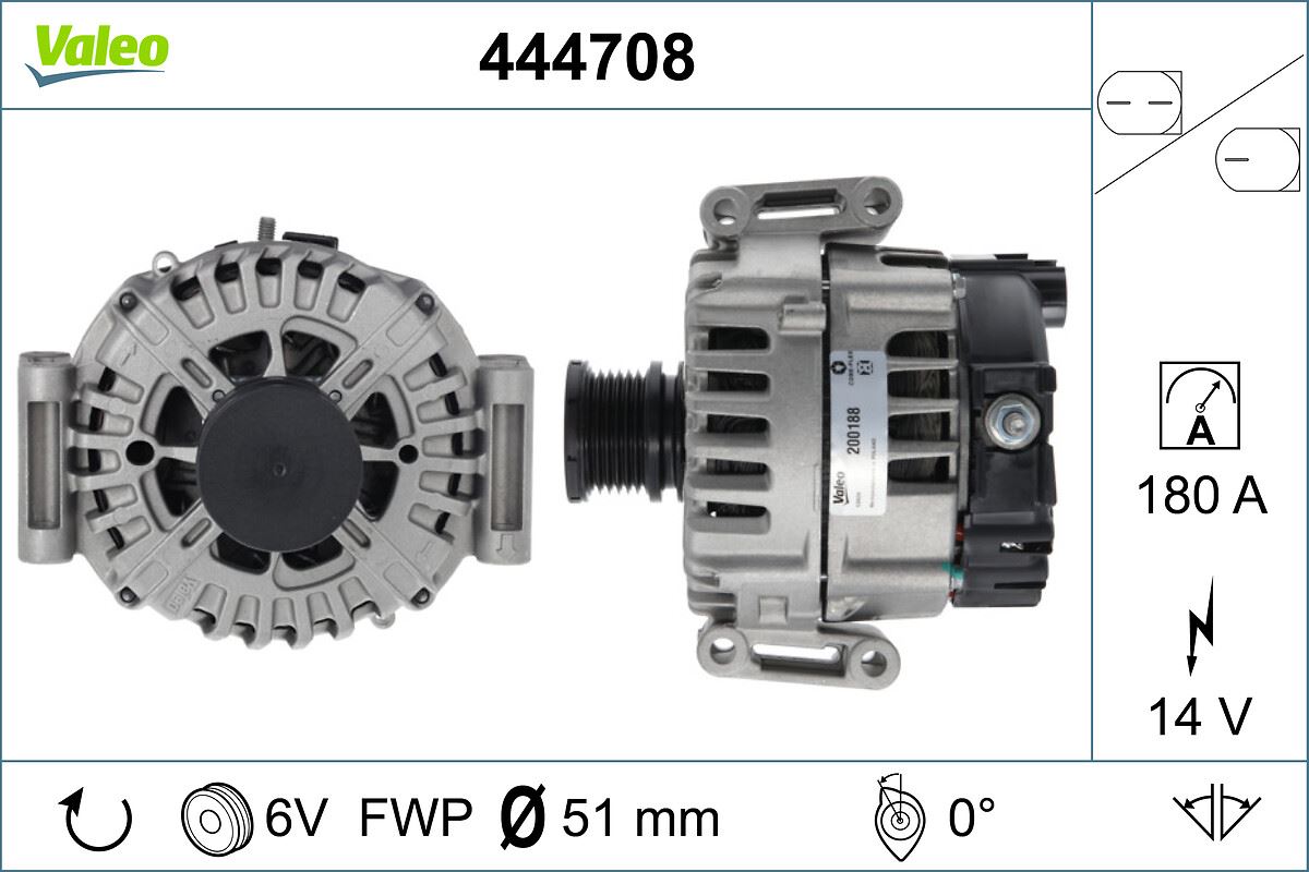 ALTERNATOR DB SPRINTER 2.2D 13- REGENEROWANY, 444708, VALEO w ofercie sklepu e-autoparts.pl 