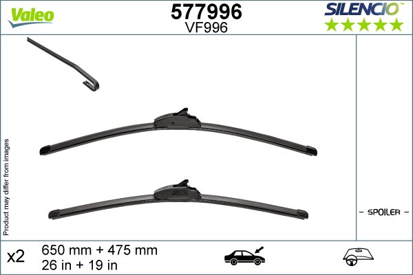 PIÓRO WYCIERACZKI SILENCIO 650/475MM NISSAN ARIYA 07.20- SET do Nissana, 577996, VALEO w ofercie sklepu e-autoparts.pl 