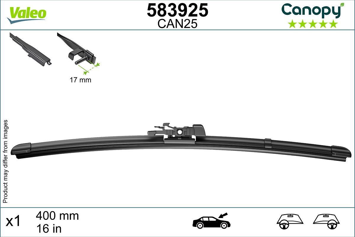 PIÓRO WYCIERACZKI 400MM CANOPY, 583925, VALEO w ofercie sklepu e-autoparts.pl 