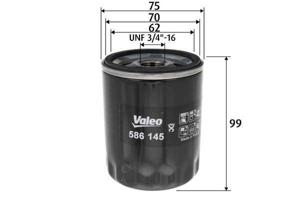 Filtr oleju do Mazdy, 586145, VALEO w ofercie sklepu e-autoparts.pl 