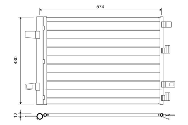 Skraplacz klimatyzacji do Mercedesa, 812883, VALEO w ofercie sklepu e-autoparts.pl 