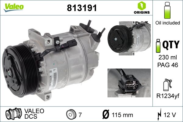 Kompresor, klimatyzacja, NEW ORIGINAL PART do Renault, 813191, VALEO w ofercie sklepu e-autoparts.pl 