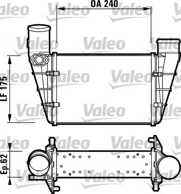 Chłodnica powietrza doładowującego 817625 VALEO