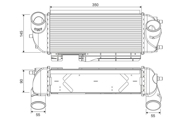 Chłodnica powietrza doładowującego do Hyundia, 818368, VALEO w ofercie sklepu e-autoparts.pl 