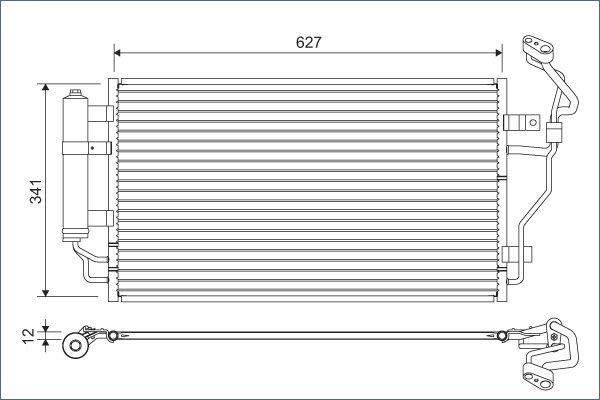 Skraplacz klimatyzacji do Nissana, 822632, VALEO w ofercie sklepu e-autoparts.pl 