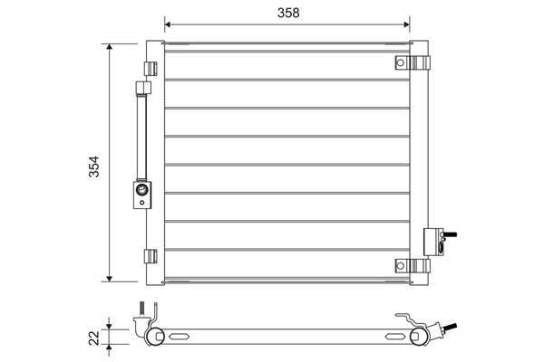 Skraplacz klimatyzacji , 822759, VALEO w ofercie sklepu e-autoparts.pl 